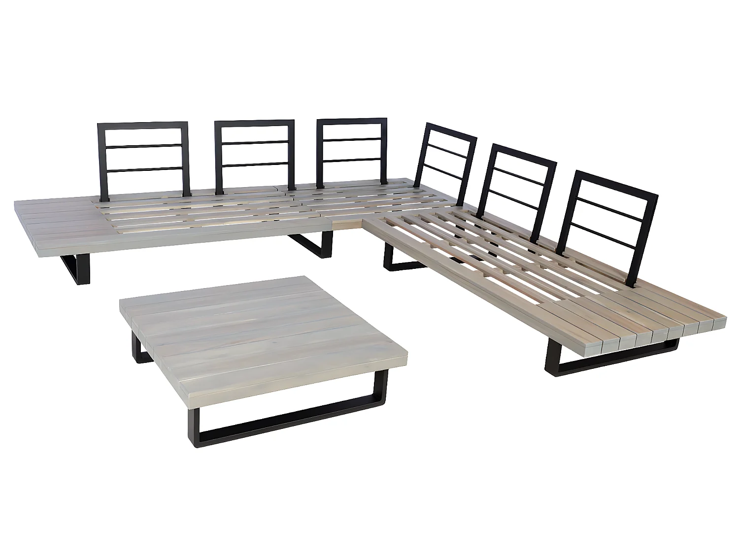 Tuinset MCW-H54 (set van 2),  grijs, donkergrijze bekleding