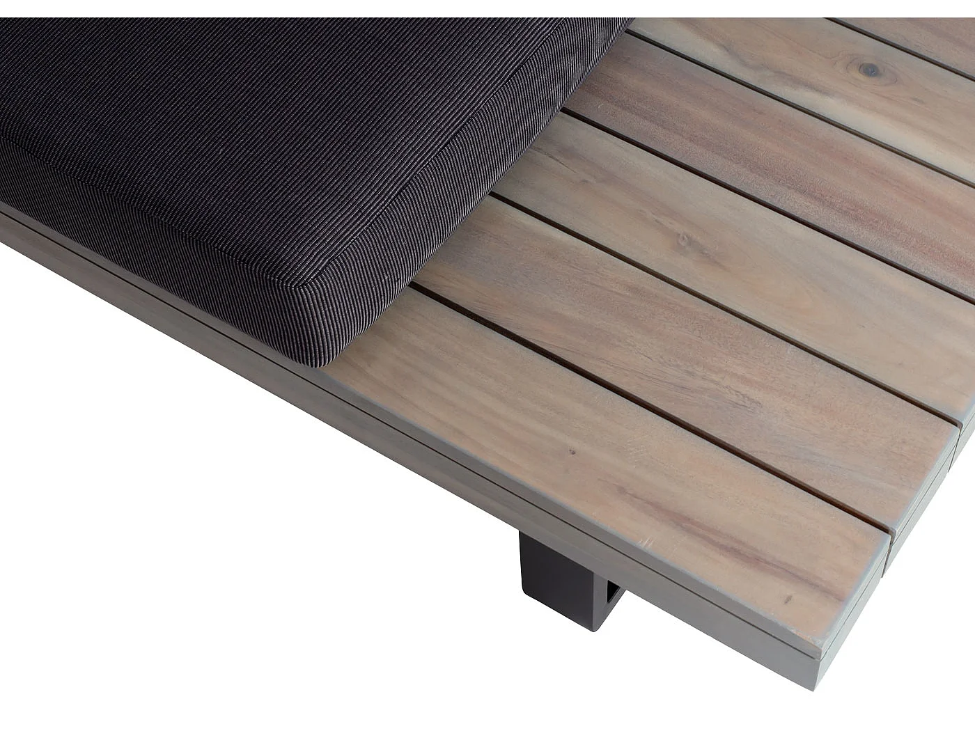 Zestaw ogrodowy MCW-H54 (zestaw 2-częściowy),  szary, tapicerka ciemnoszara