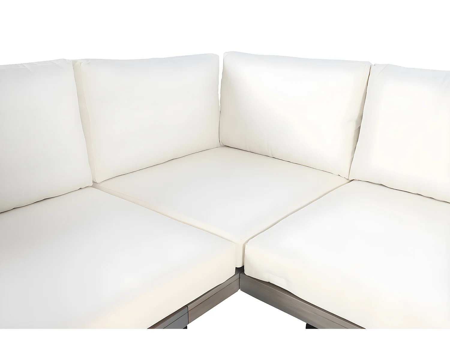 Garten-Garnitur MCW-H54 (4er-Set), Grau, Polster cremeweiß