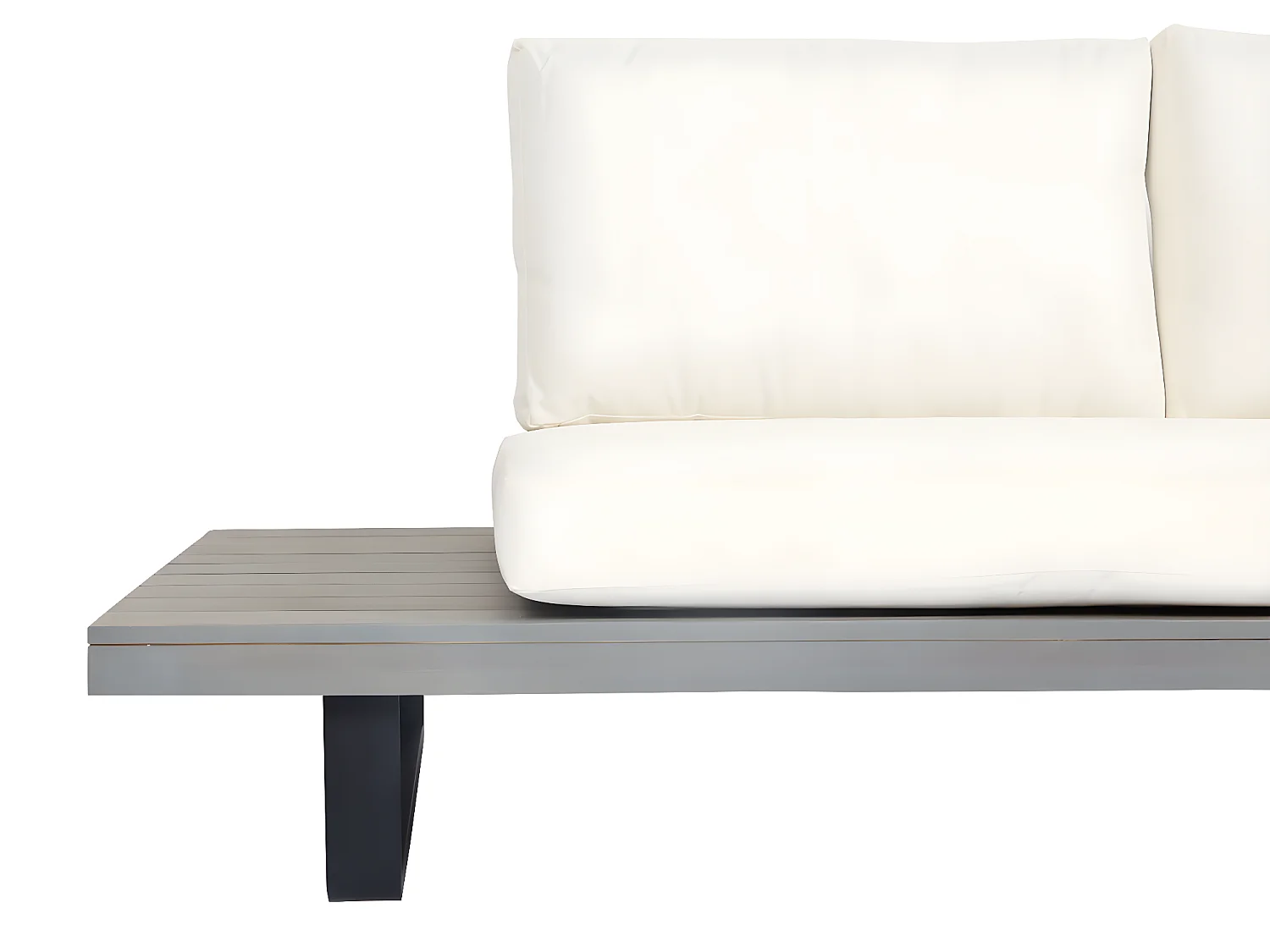 Garten-Garnitur MCW-H54 (4er-Set), Grau, Polster cremeweiß