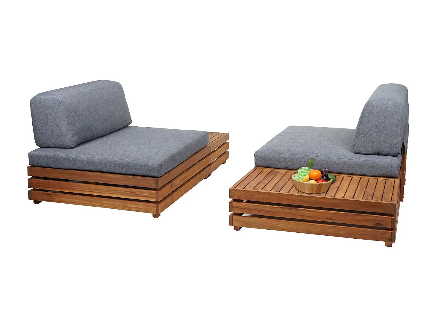 Conjunto de jardim MCW-L28 (conjunto de 4),  estofo cinzento escuro