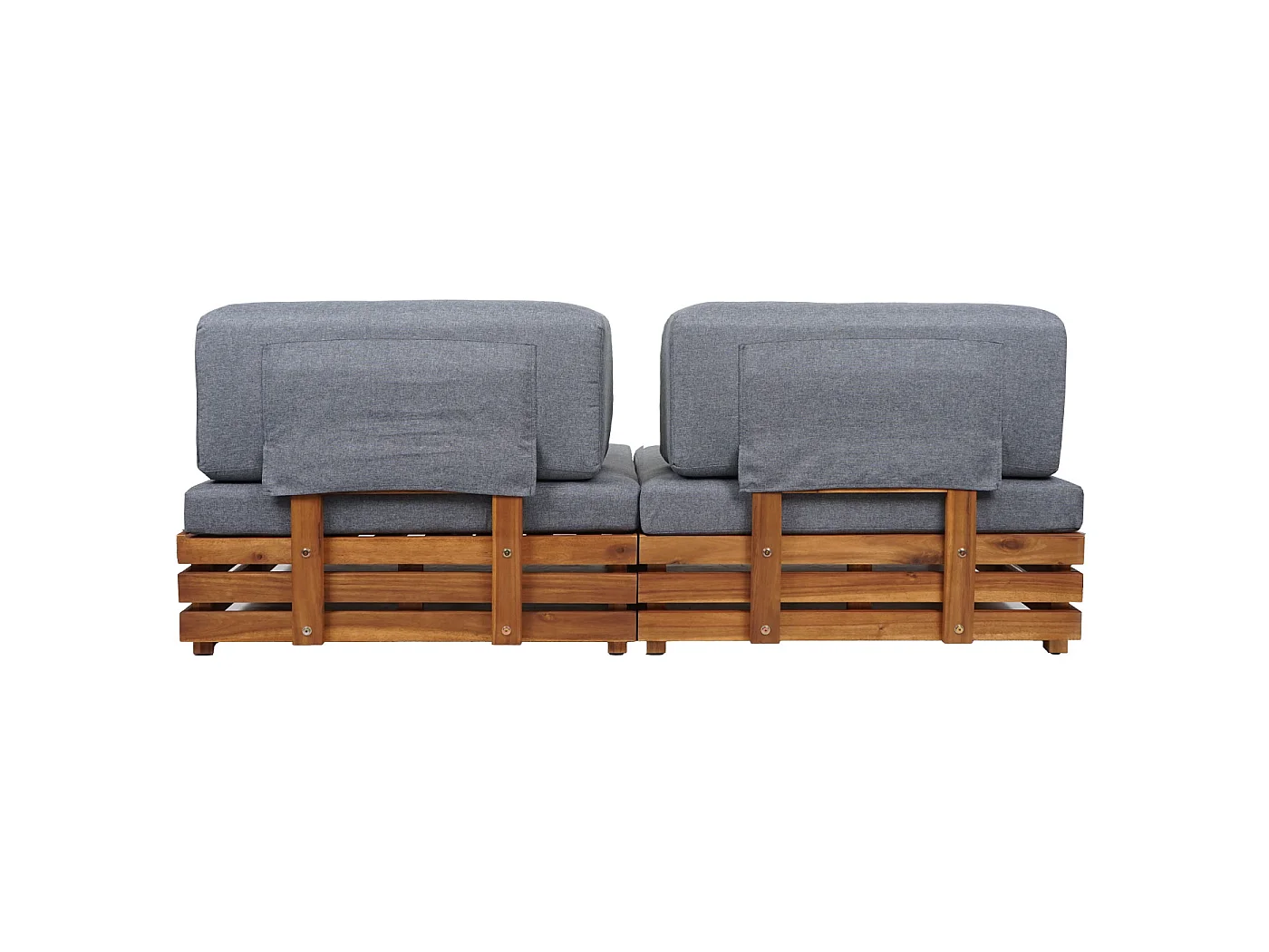 Garten-Garnitur MCW-L28 (4er-Set), Polster dunkelgrau