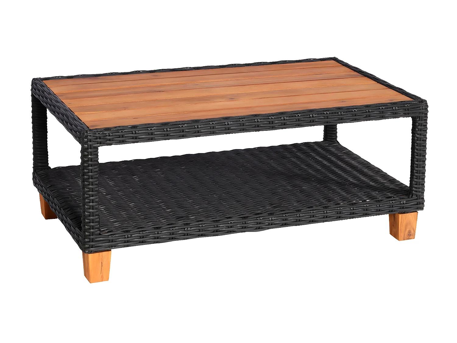 Zestaw ogrodowy MCW-G28 Rattan (4-częściowy),  antracyt, szare poduszki