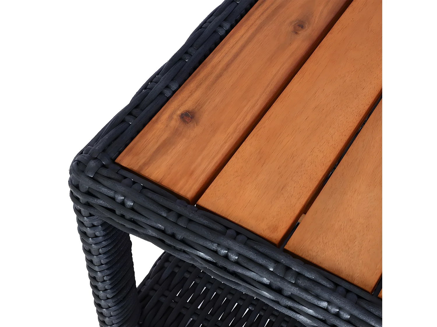 Zestaw ogrodowy MCW-G28 Rattan (4-częściowy),  antracyt, szare poduszki