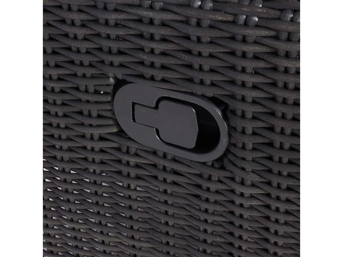 Gartengarnitur MCW-G28 Rattan (4-teilig), Anthrazit, Kissen grau