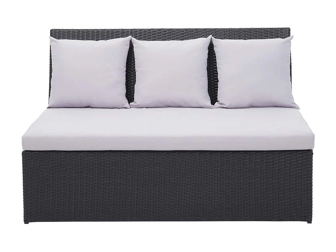 Zestaw MCW-G16 (3 części),  czarny, poduszki jasnoszare