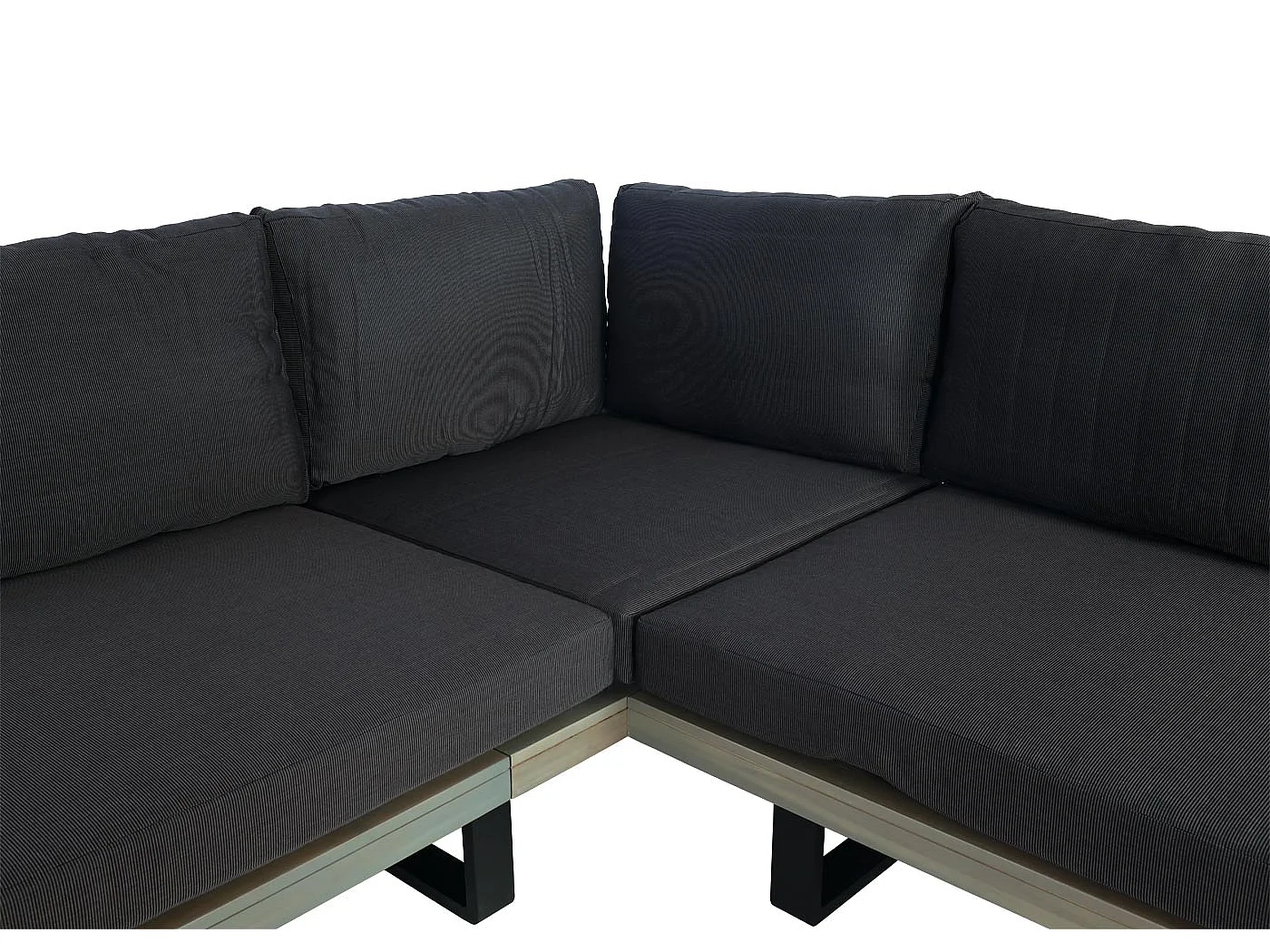 Zestaw ogrodowy MCW-H54 (zestaw 4-częściowy),  szary, tapicerka ciemnoszara