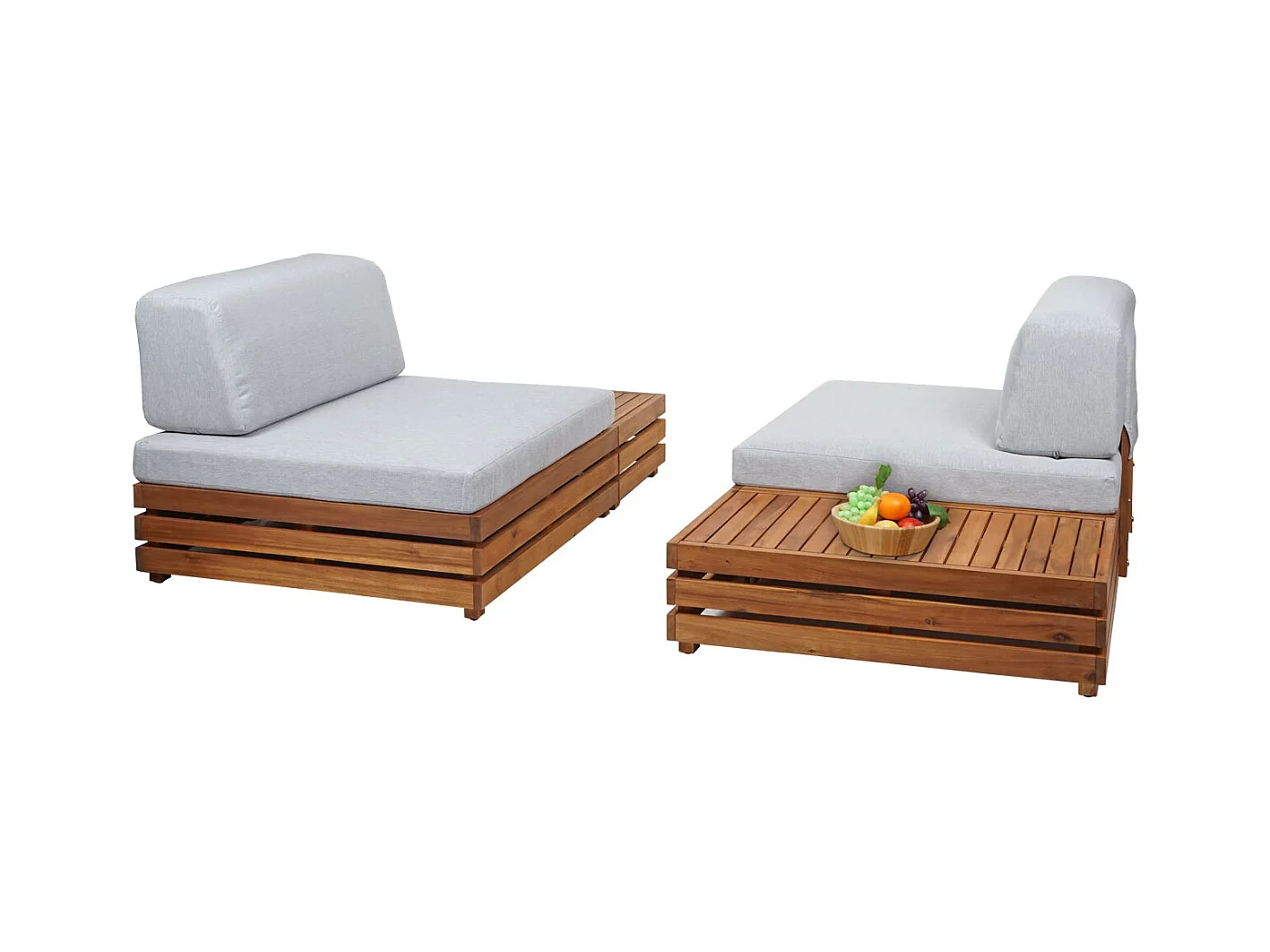 Tuinset MCW-L28 (set van 4),  bekleding lichtgrijs