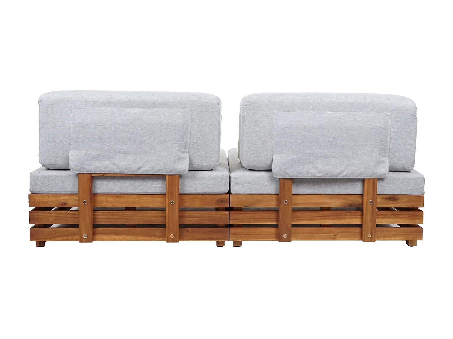 Garten-Garnitur MCW-L28 (4er-Set), Polster hellgrau