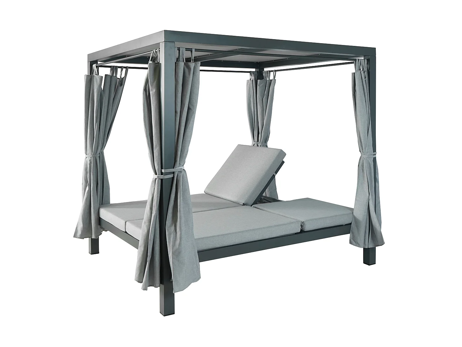 Leżak ogrodowy MCW-J66,  szary