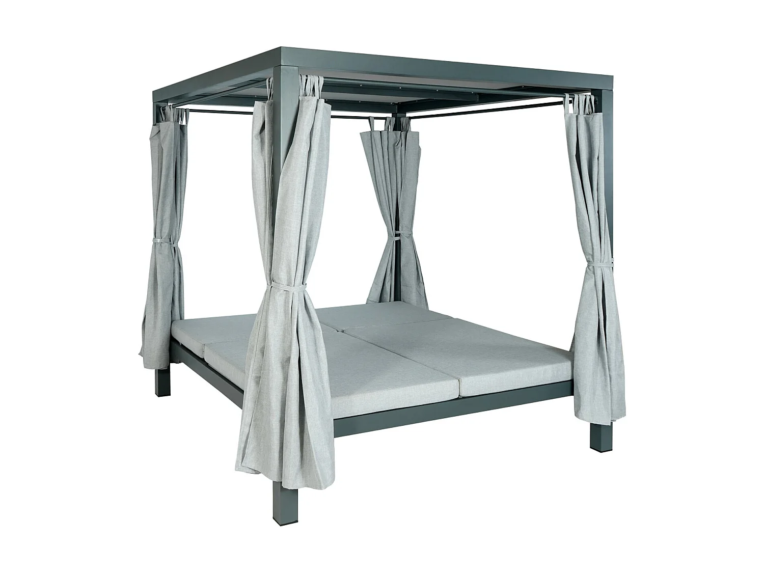 Leżak ogrodowy MCW-J66,  szary