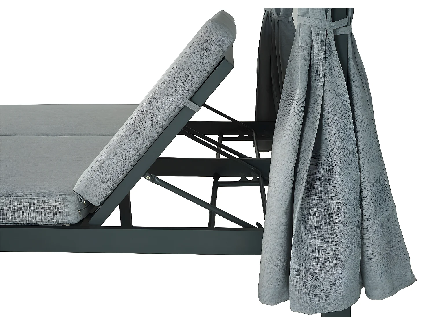 Leżak ogrodowy MCW-J66,  szary