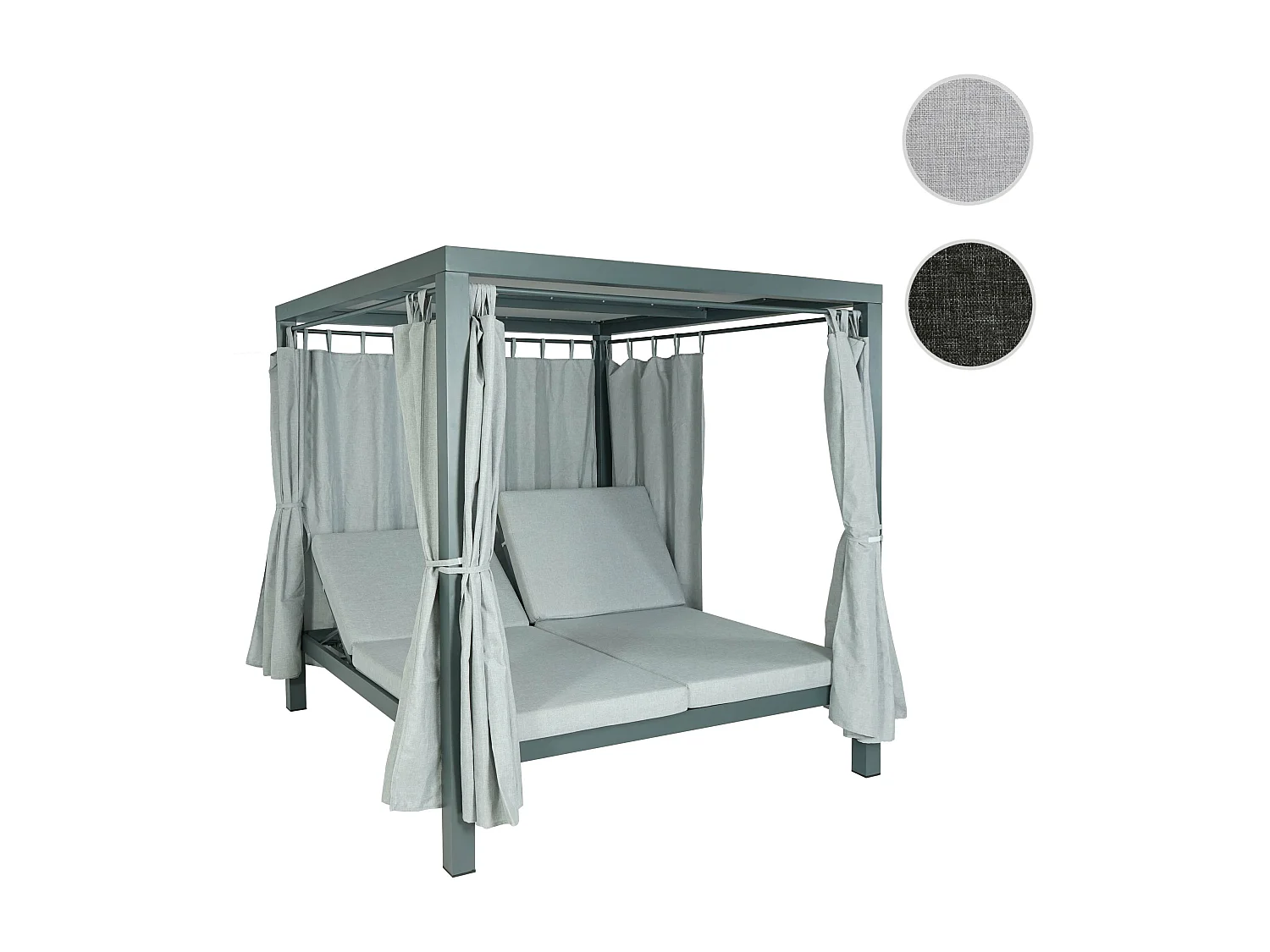 Leżak ogrodowy MCW-J66,  szary