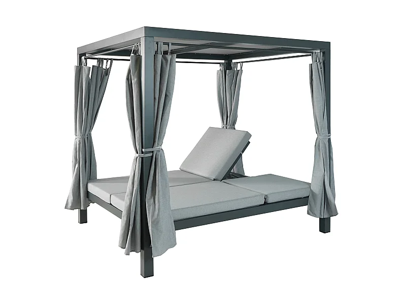 Leżak ogrodowy MCW-J66,  szary