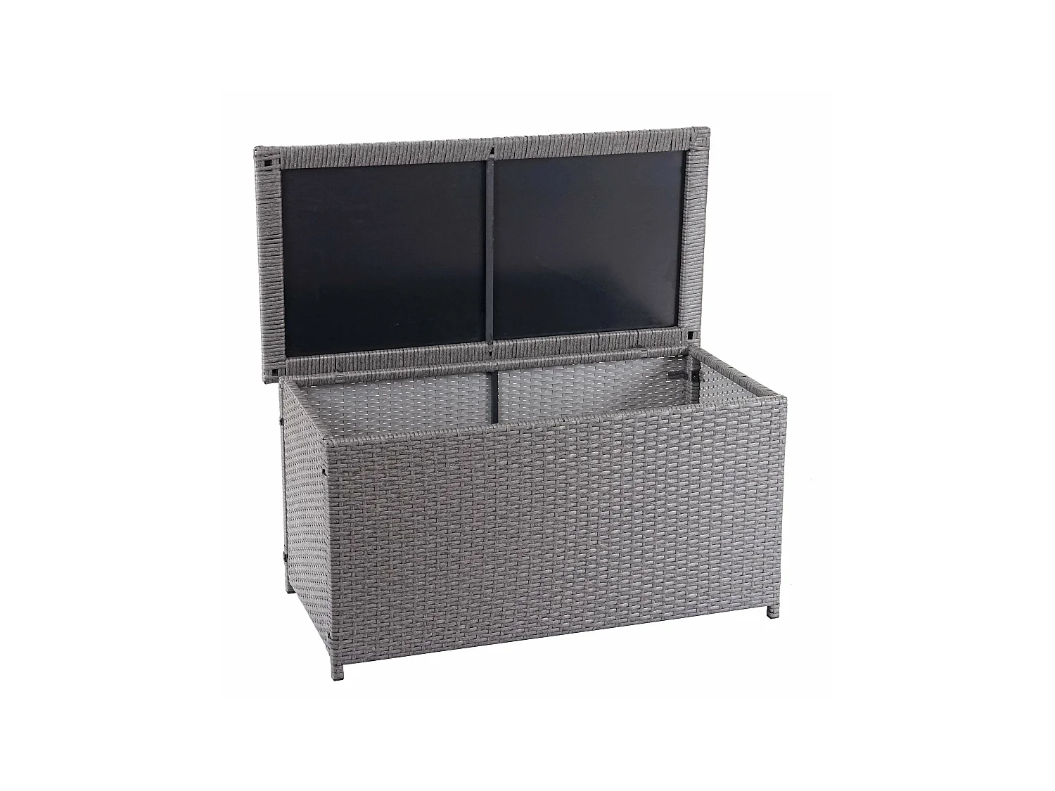 Poduszka z polirattanu MCW-D88 I,  Basic grey, 51x100x50cm 170l