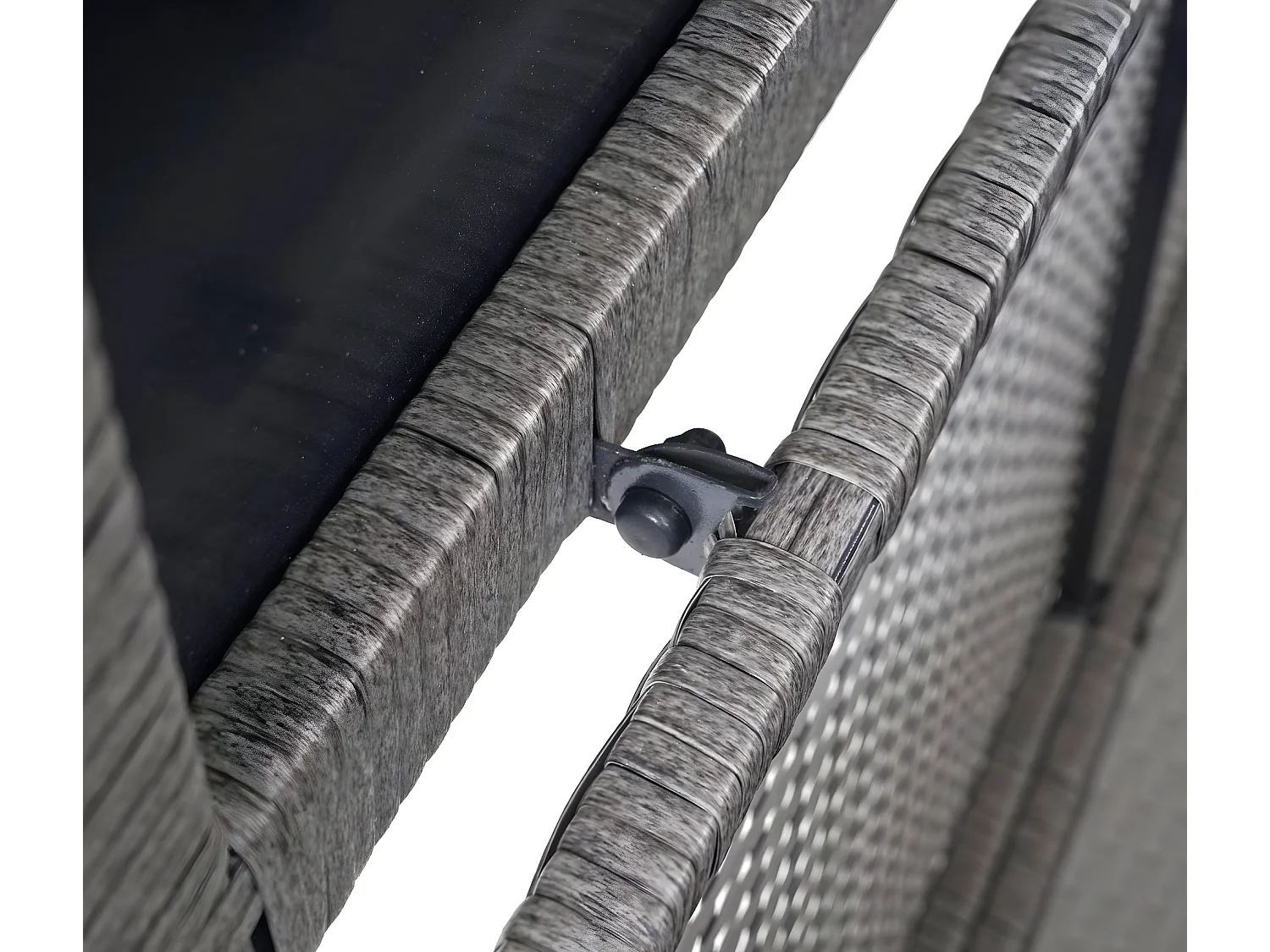 Poduszka z polirattanu MCW-D88 I,  Basic grey, 51x100x50cm 170l