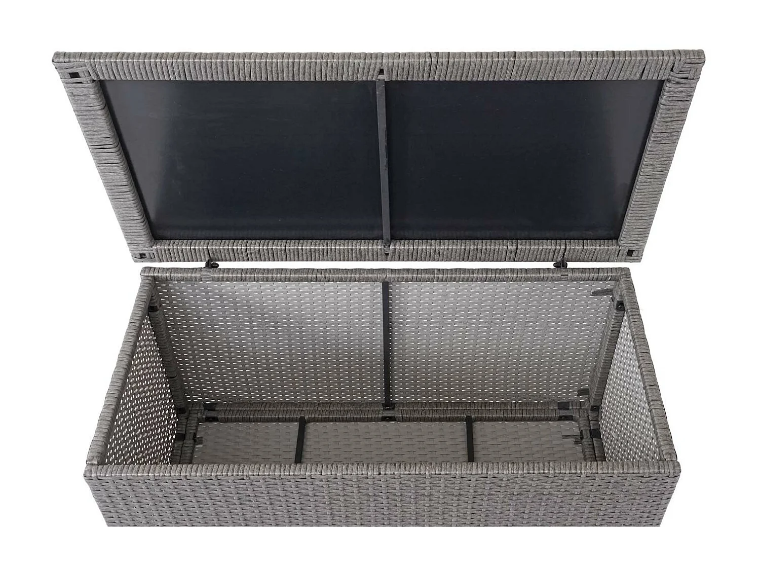 Poduszka z polirattanu MCW-D88 II,  Basic grey, 51x115x59cm 250l