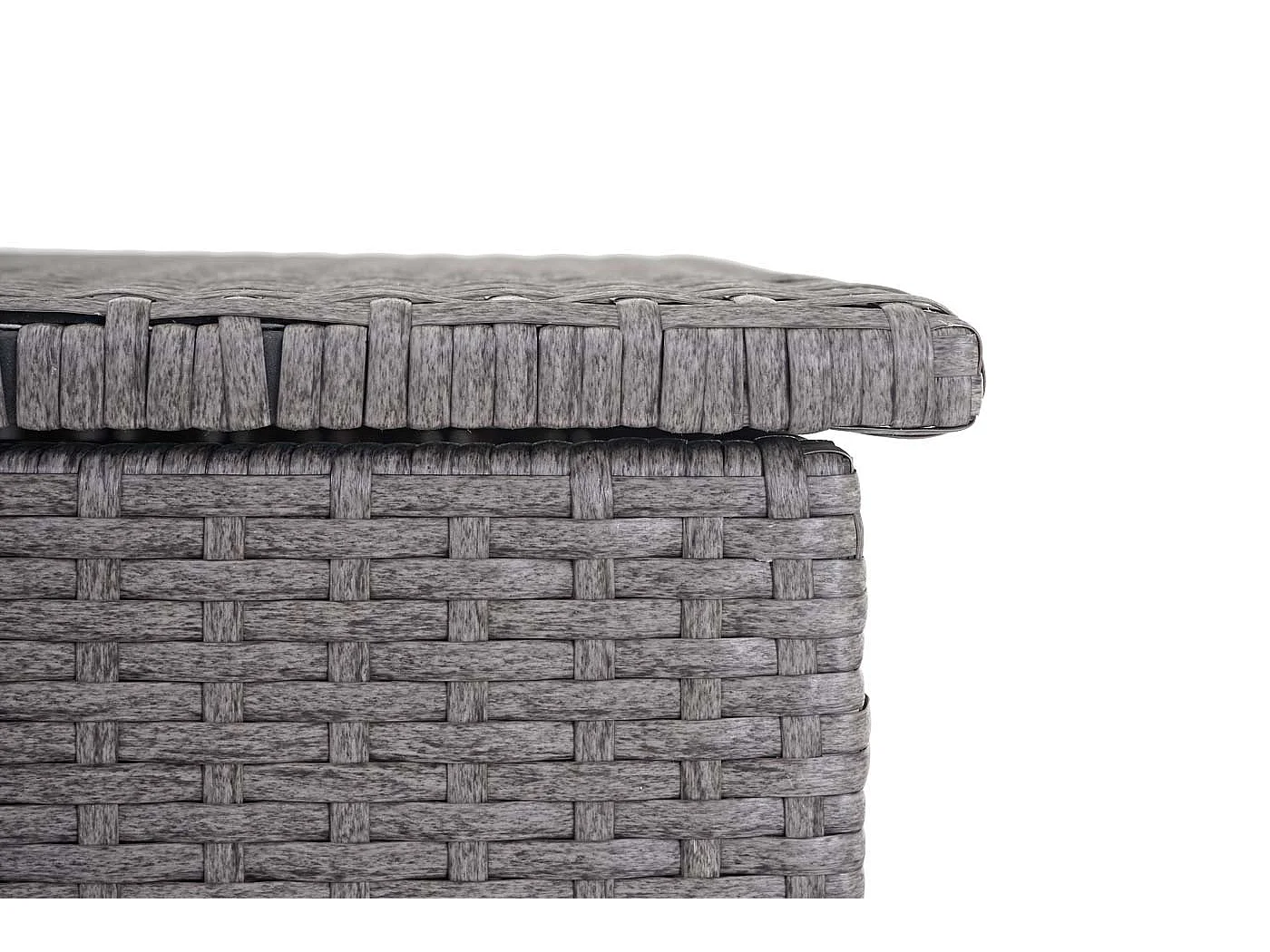 Skrzynka na poduszki z polirattanowa MCW-D88 II,  Basic szara, 51 x 115 x 59 cm, 250 l