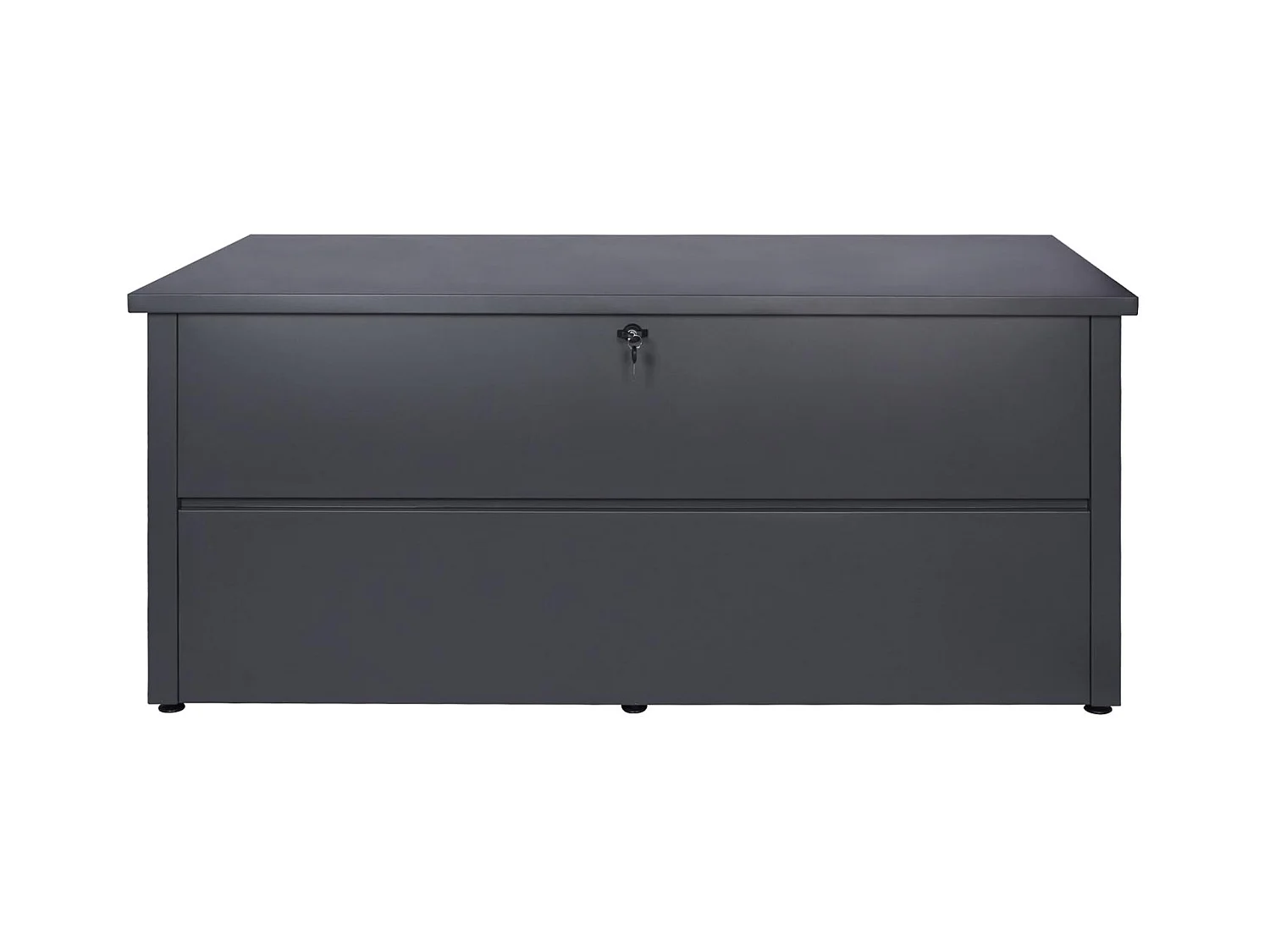 Baule contenitore cassapanca da esterno MCW-J56 acciaio inox 692l antracite