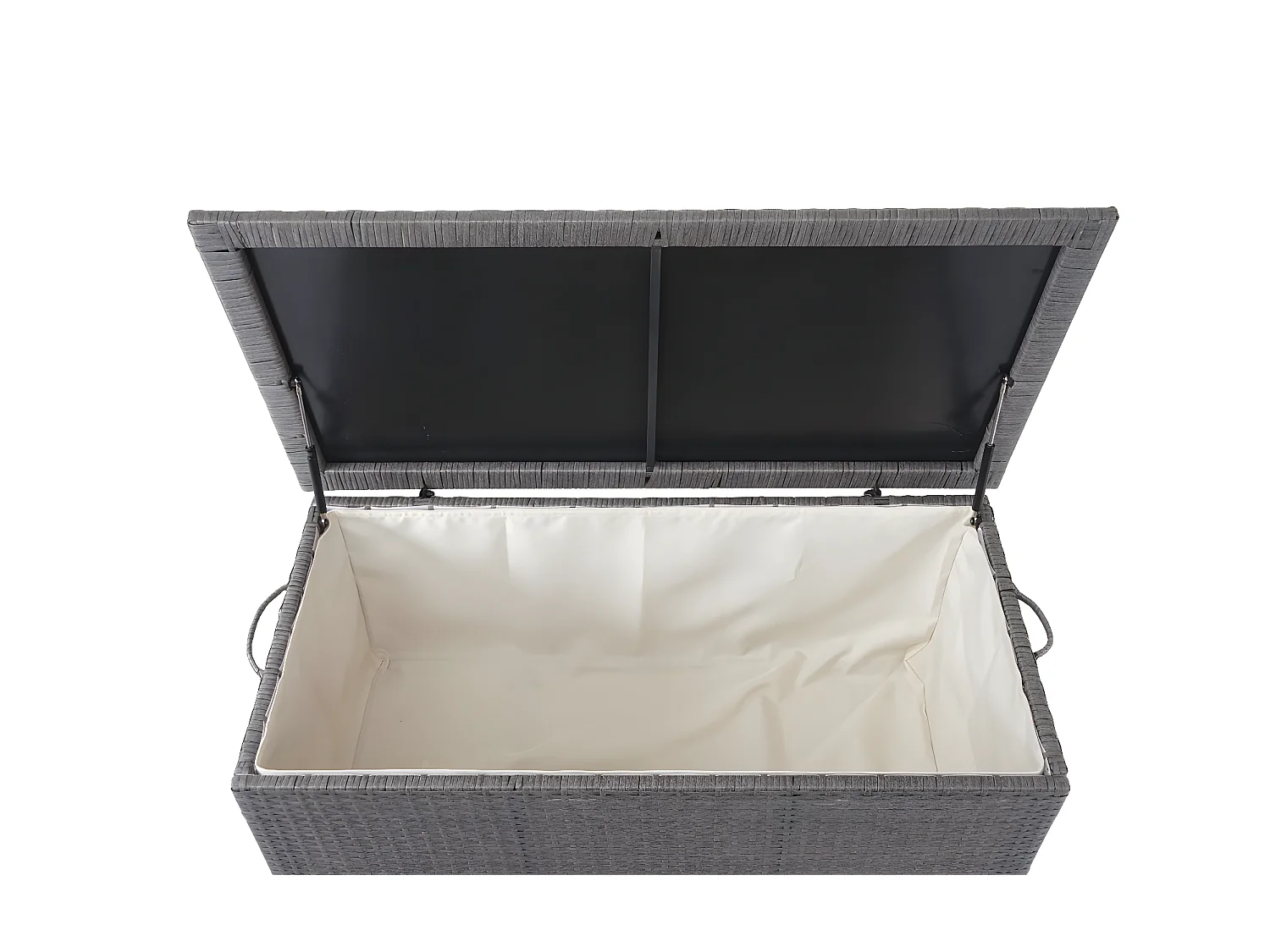 Poduszka z polirattanu MCW-D88 II,  premium szary, 51x115x59cm 250l