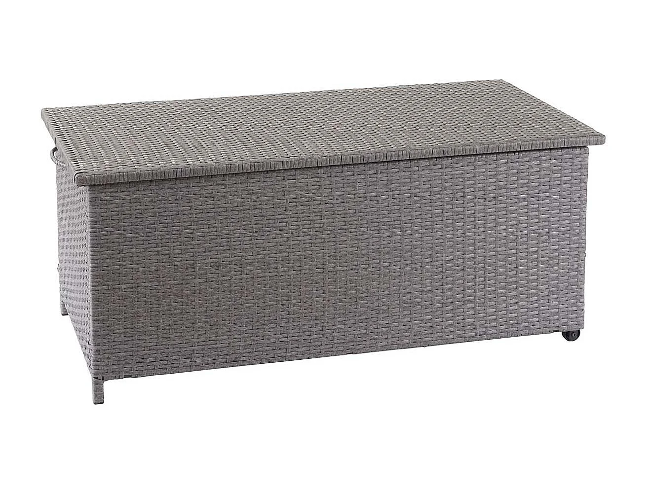 Skrzynka na poduszki z polirattanowa MCW-D88 II,  Premium szara, 51x115x59cm 250l