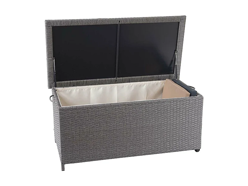 Poduszka z polirattanu MCW-D88 II,  premium szary, 51x115x59cm 250l