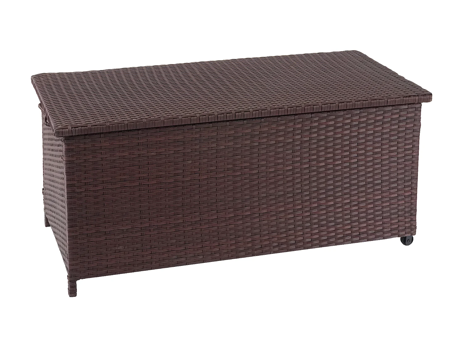 Poly-Rattan Kissenbox MCW-D88 III, Premium braun, 63x135x52cm 320l
