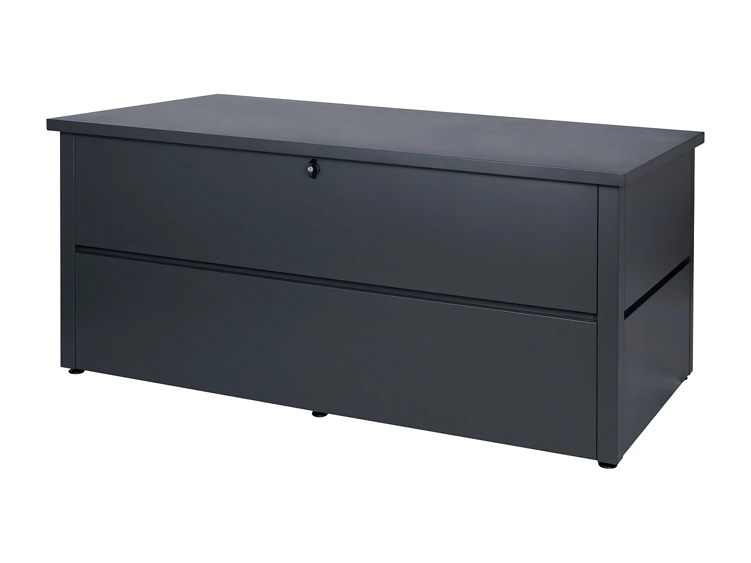 Baule contenitore cassapanca da esterno MCW-J56 acciaio inox 783l ~ antracite
