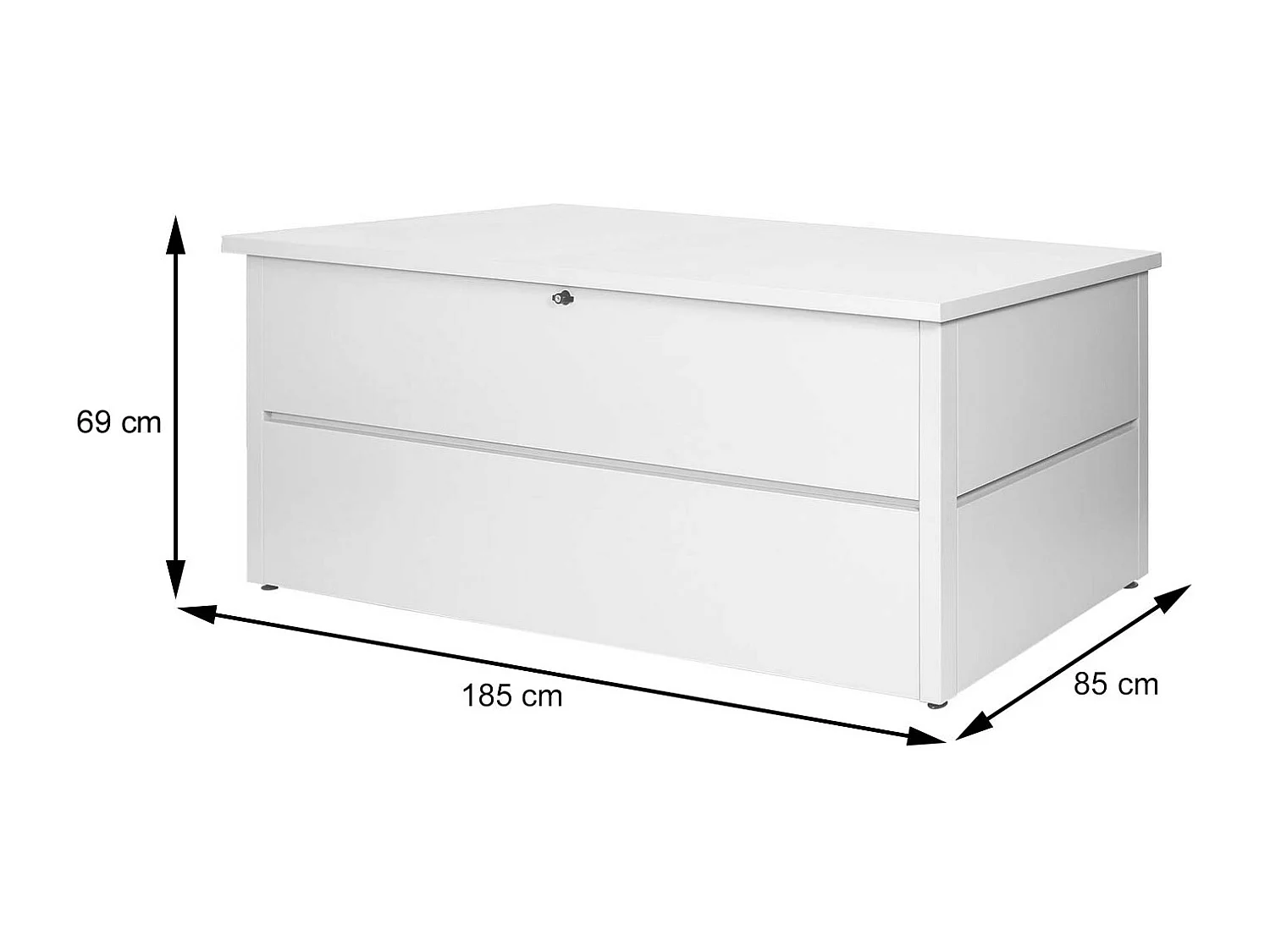 Baule contenitore cassapanca da esterno MCW-J56 acciaio inox 783l ~ antracite