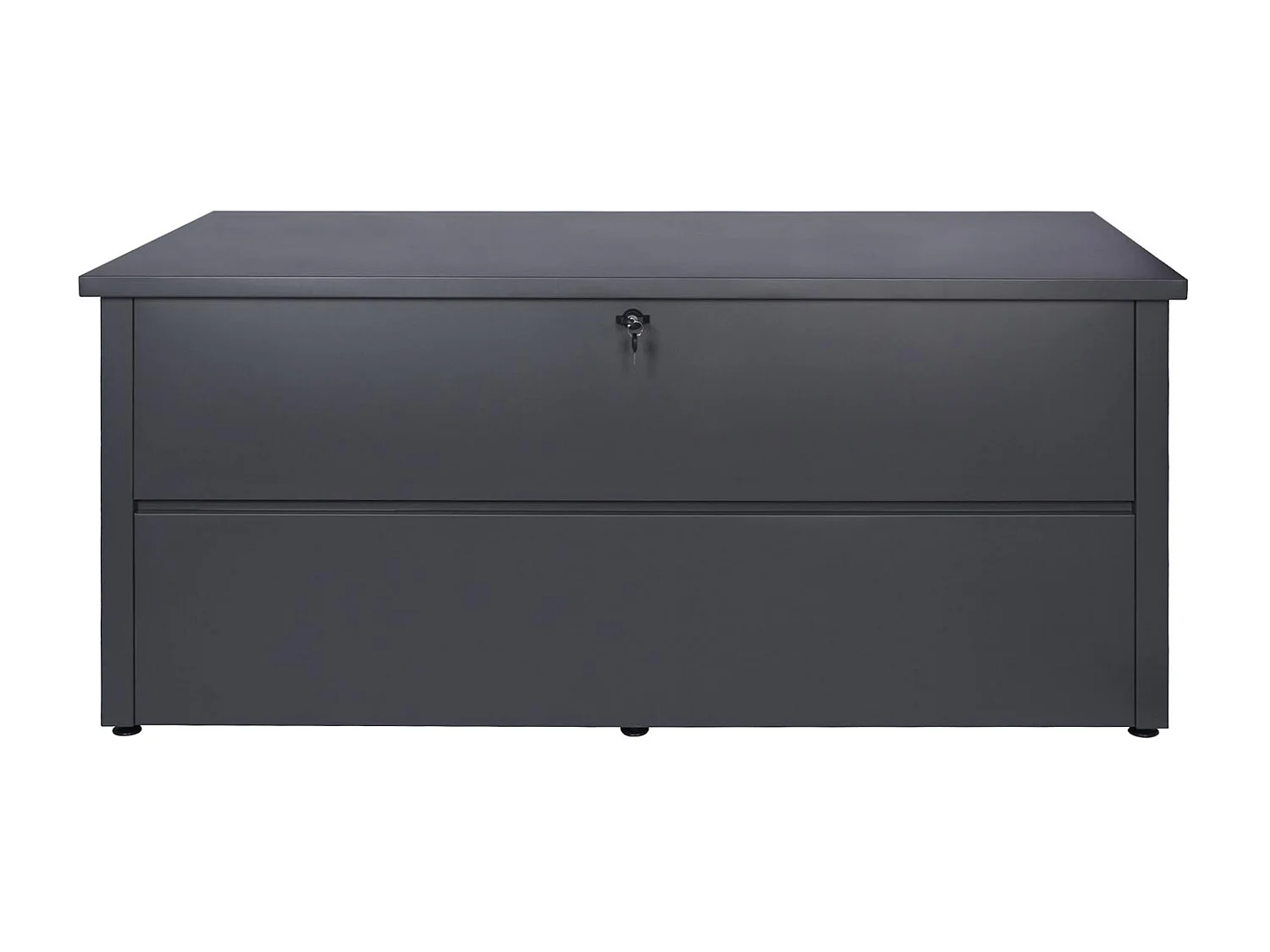 Baule contenitore cassapanca da esterno MCW-J56 acciaio inox 783l ~ antracite