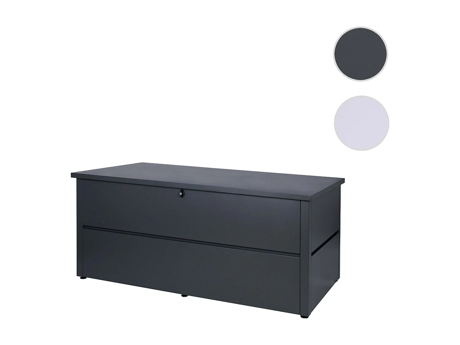 Baule contenitore cassapanca da esterno MCW-J56 acciaio inox 783l ~ antracite