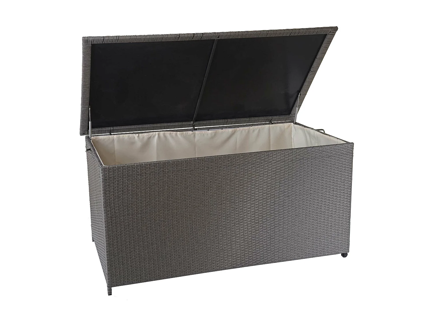 Skrzynka na poduszki z polirutanu MCW-D88 IV,  Premium szara, 80x160x94cm 950l