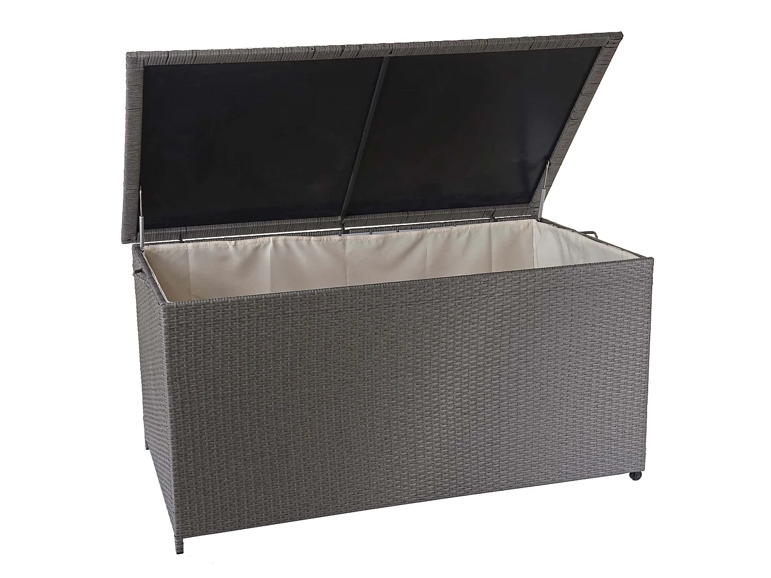 Skrzynka na poduszki z polirutanu MCW-D88 IV,  Premium szara, 80x160x94cm 950l