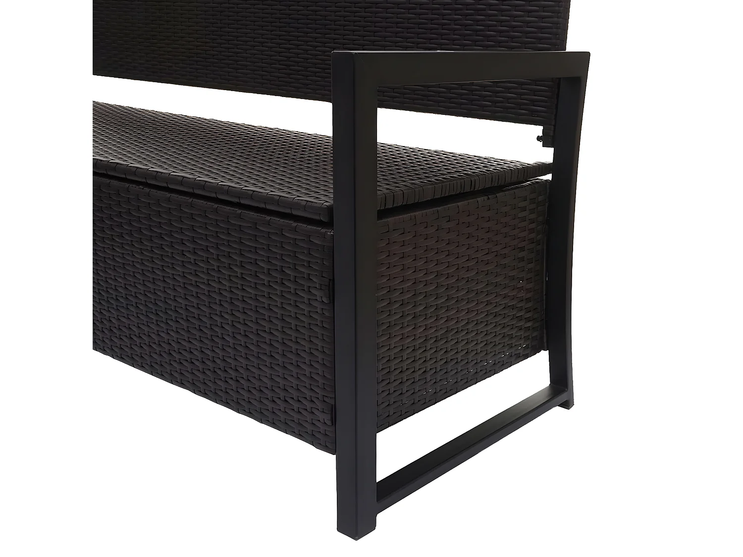 Poly-Rattan 3er Sitzbank MCW-F39, Braun, Kissen creme