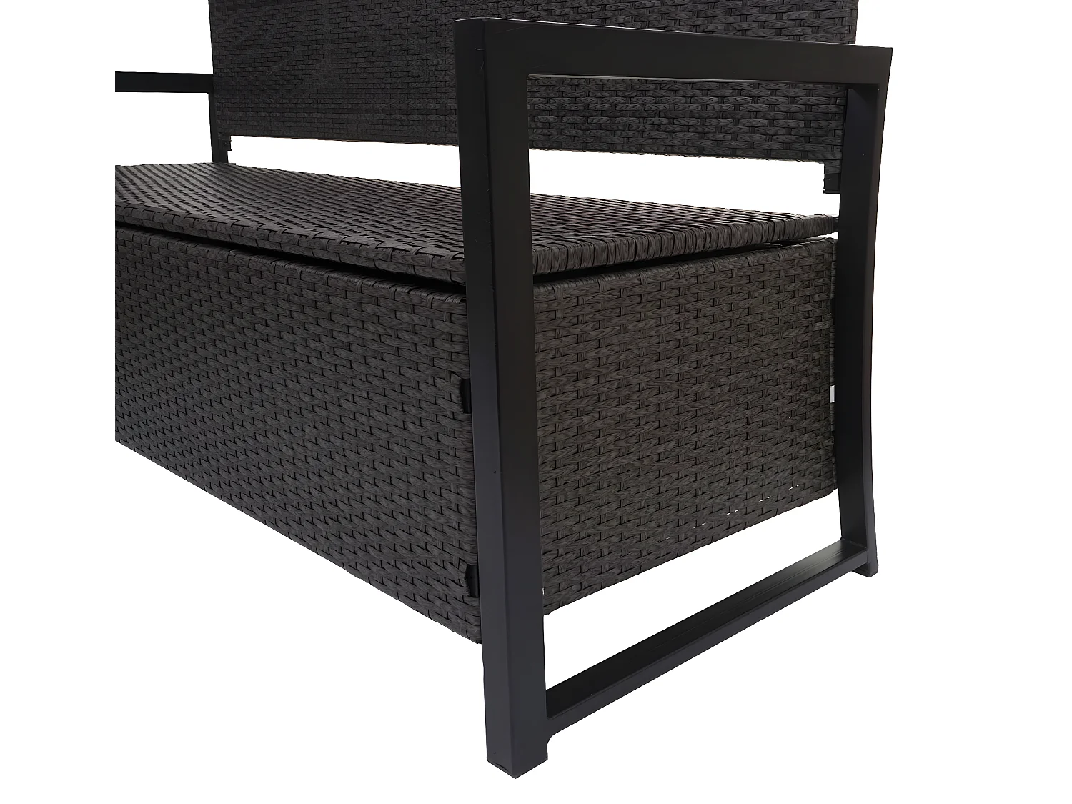 Poly-Rattan 3er Sitzbank MCW-F39, Grau, Kissen grau