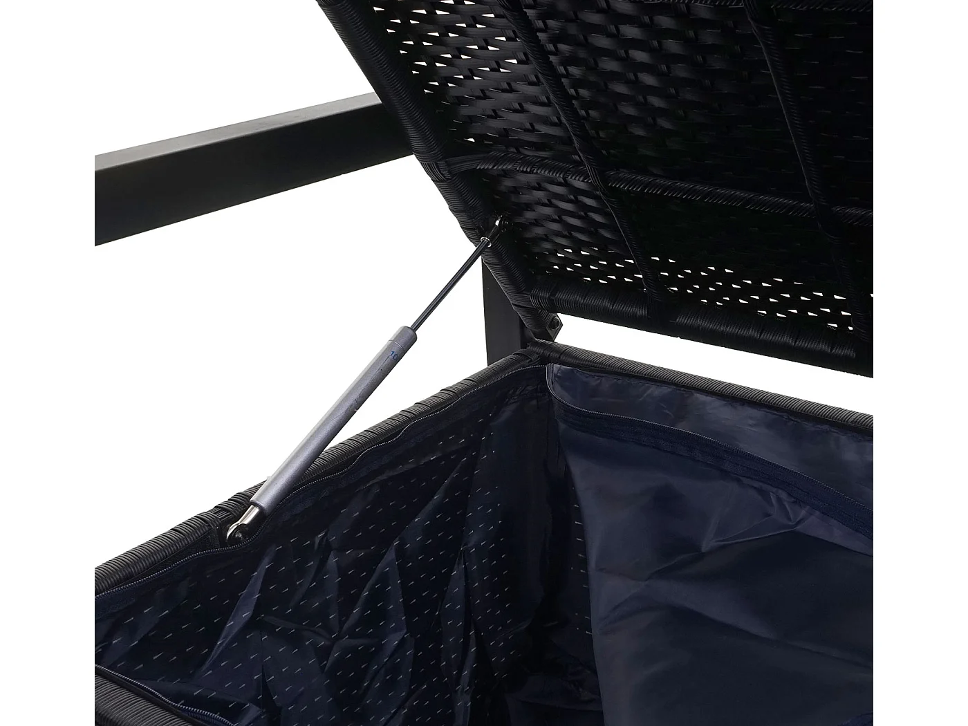 Poly-Rattan 2er Sitzbank MCW-F39, Anthrazit, Kissen creme