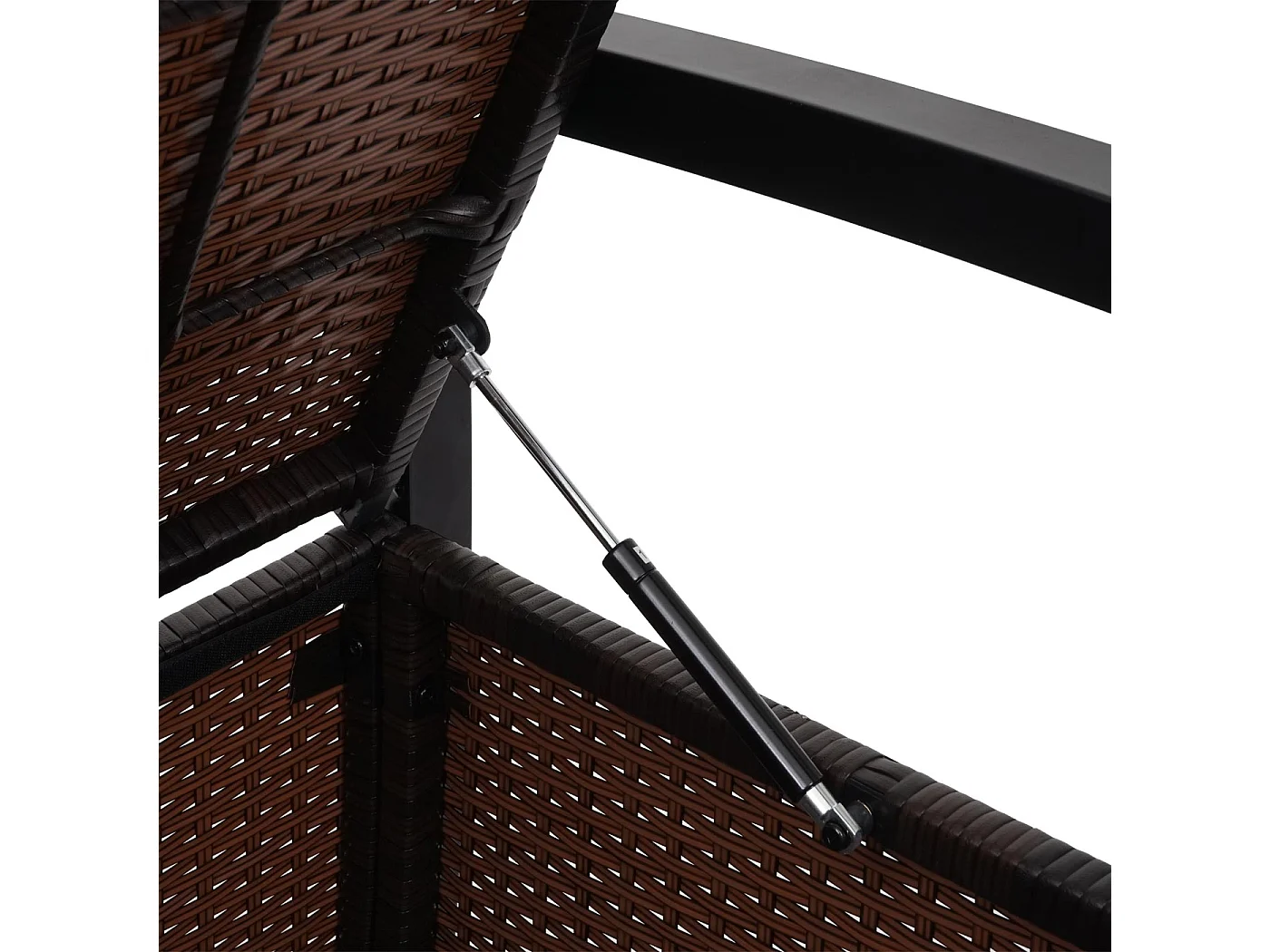 Poly-Rattan 2er Sitzbank MCW-F39, Braun, Kissen grün