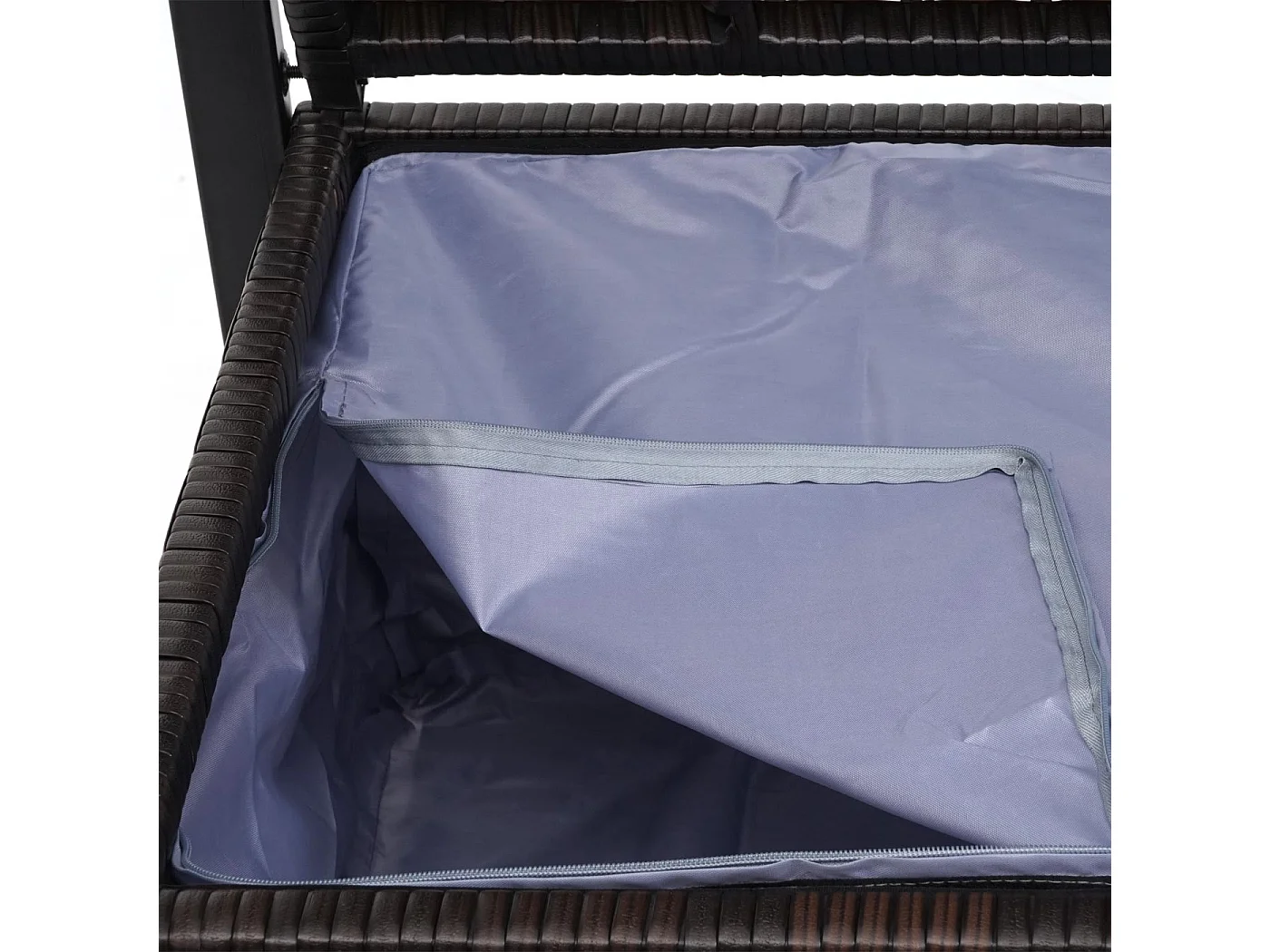 Poly-Rattan 2er Sitzbank MCW-F39, Braun, Kissen grün