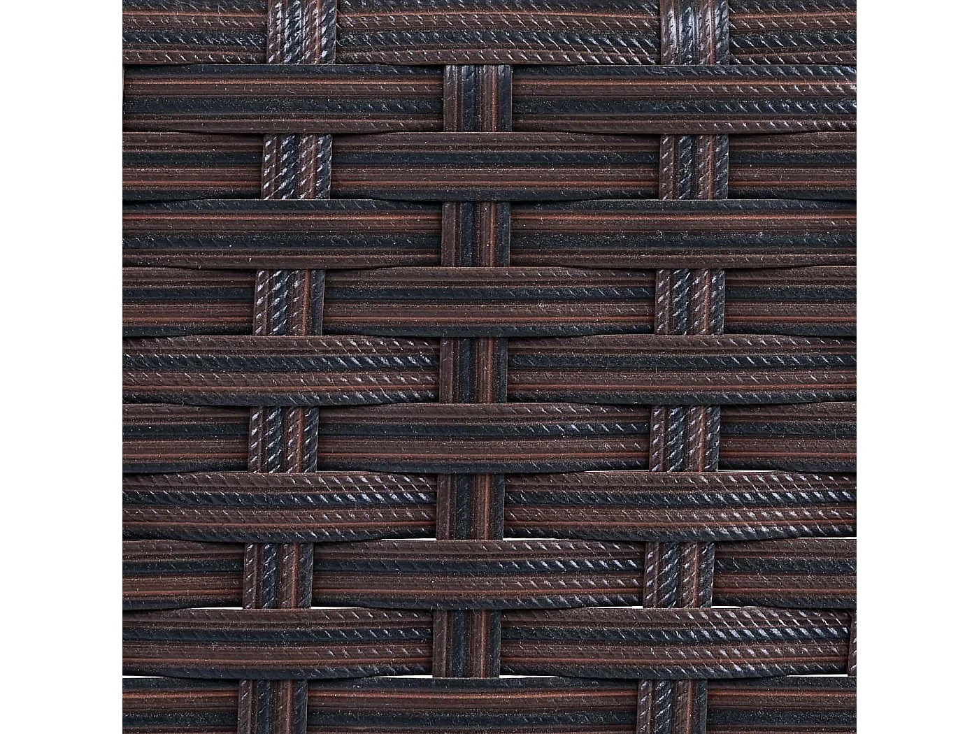 3-Sitzer Poly-Rattan Gartenbank Hamar, Braun-meliert, Kissen creme