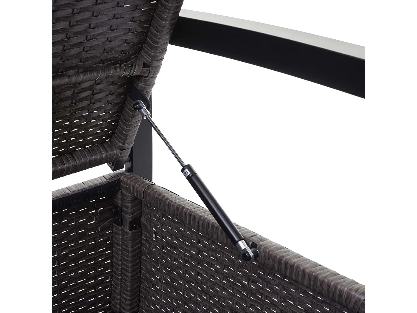 Poly-Rattan 2er Sitzbank MCW-F39, Grau-meliert, Kissen grün