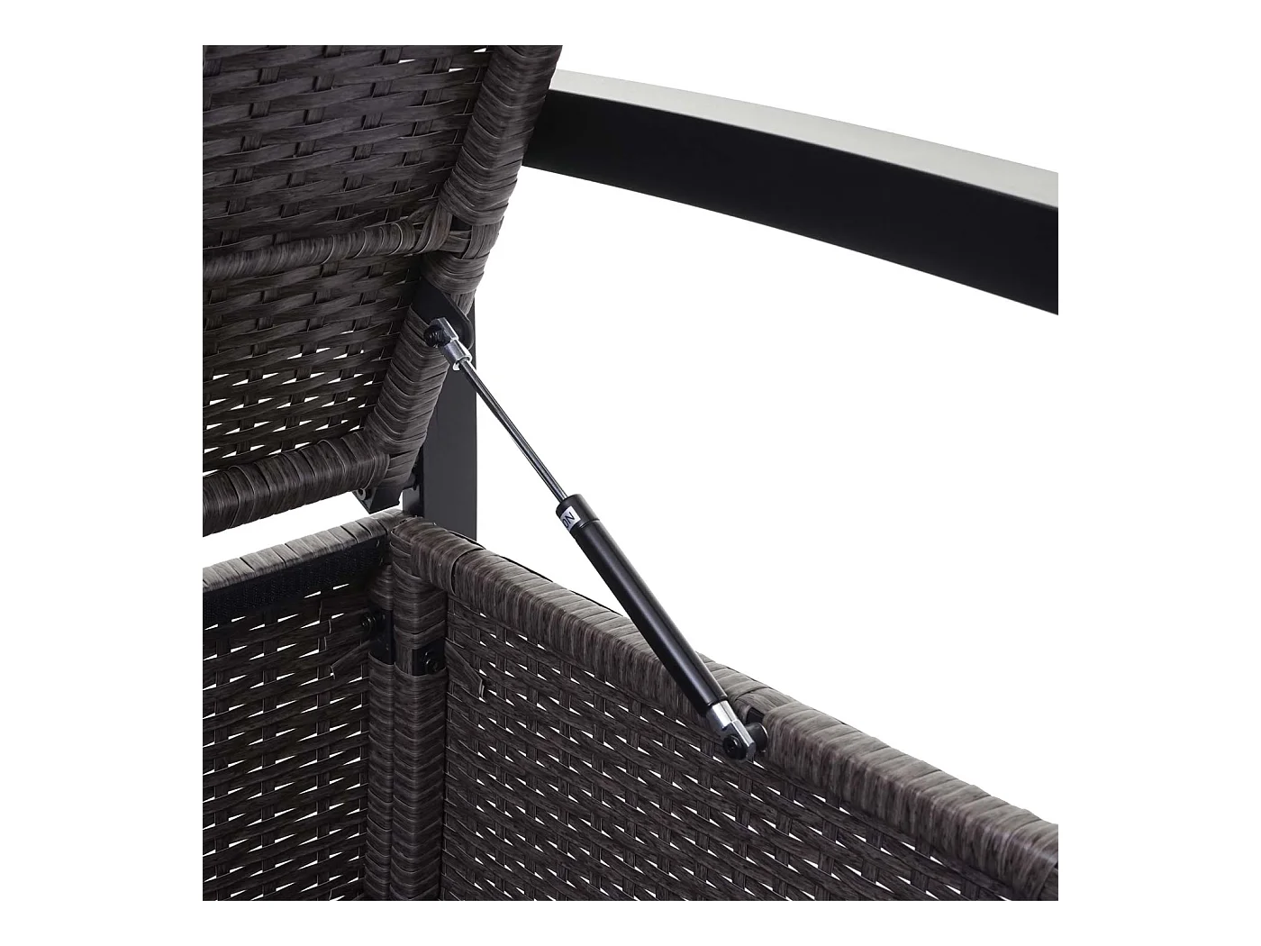 Poly-Rattan 2er Sitzbank MCW-F39, Grau-meliert, Kissen grau