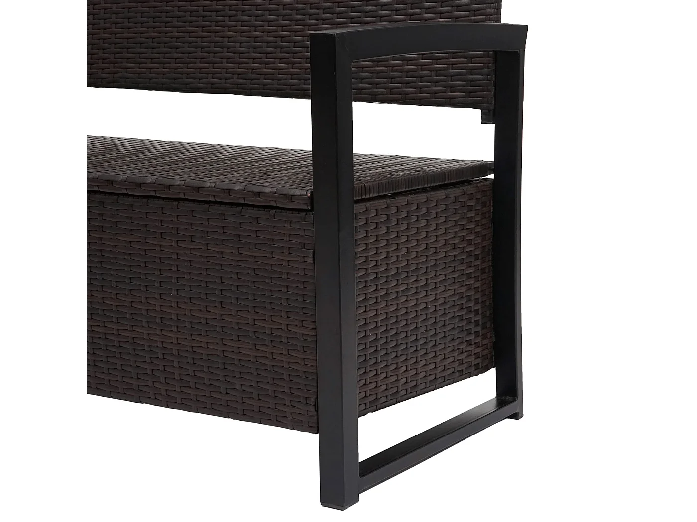 Poly-Rattan 2er Sitzbank MCW-F39, Braun, Kissen creme