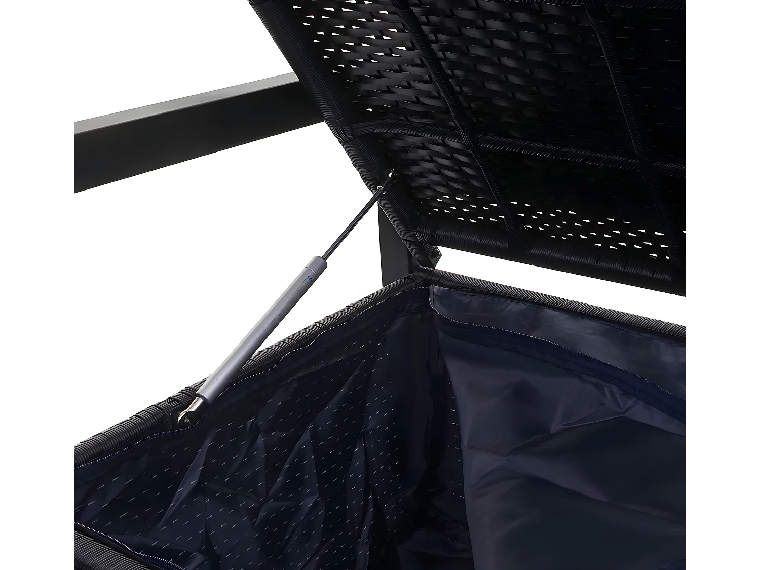 Poly-Rattan 2er Sitzbank MCW-F39, Anthrazit, Kissen schwarz