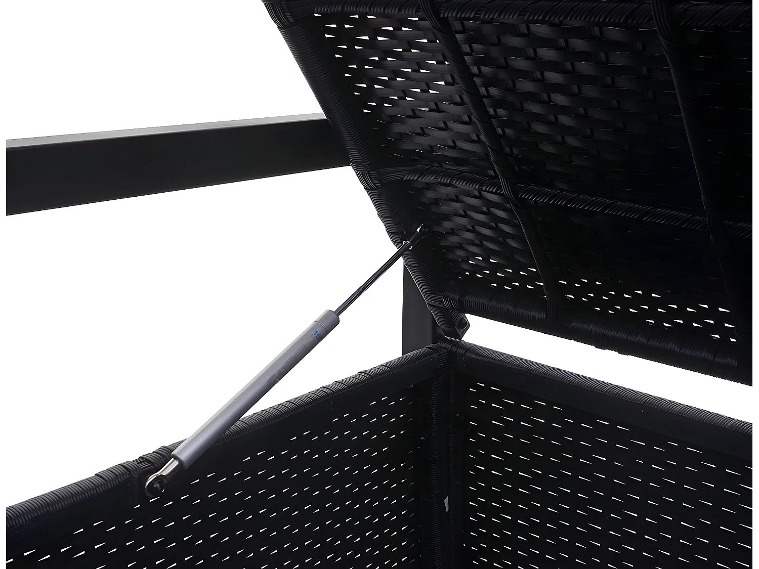 Poly-Rattan 2er Sitzbank MCW-F39, Anthrazit, Kissen schwarz