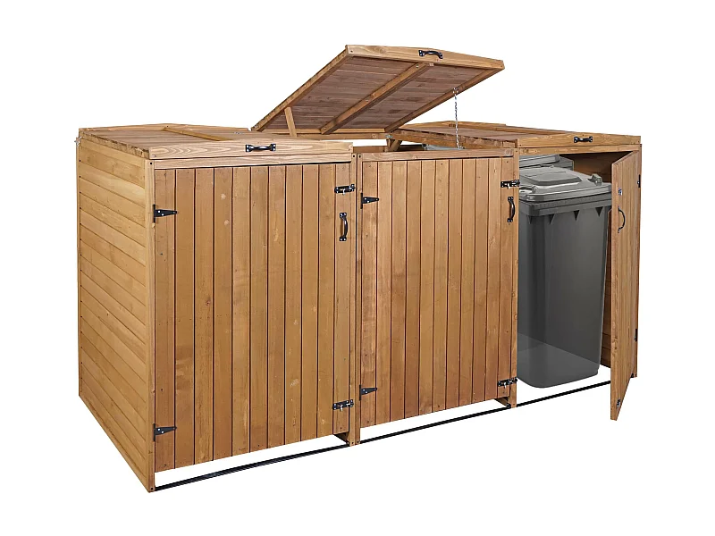 Obudowa z 3/6 pojemnikami na śmieci MCW-H74,  brązowy