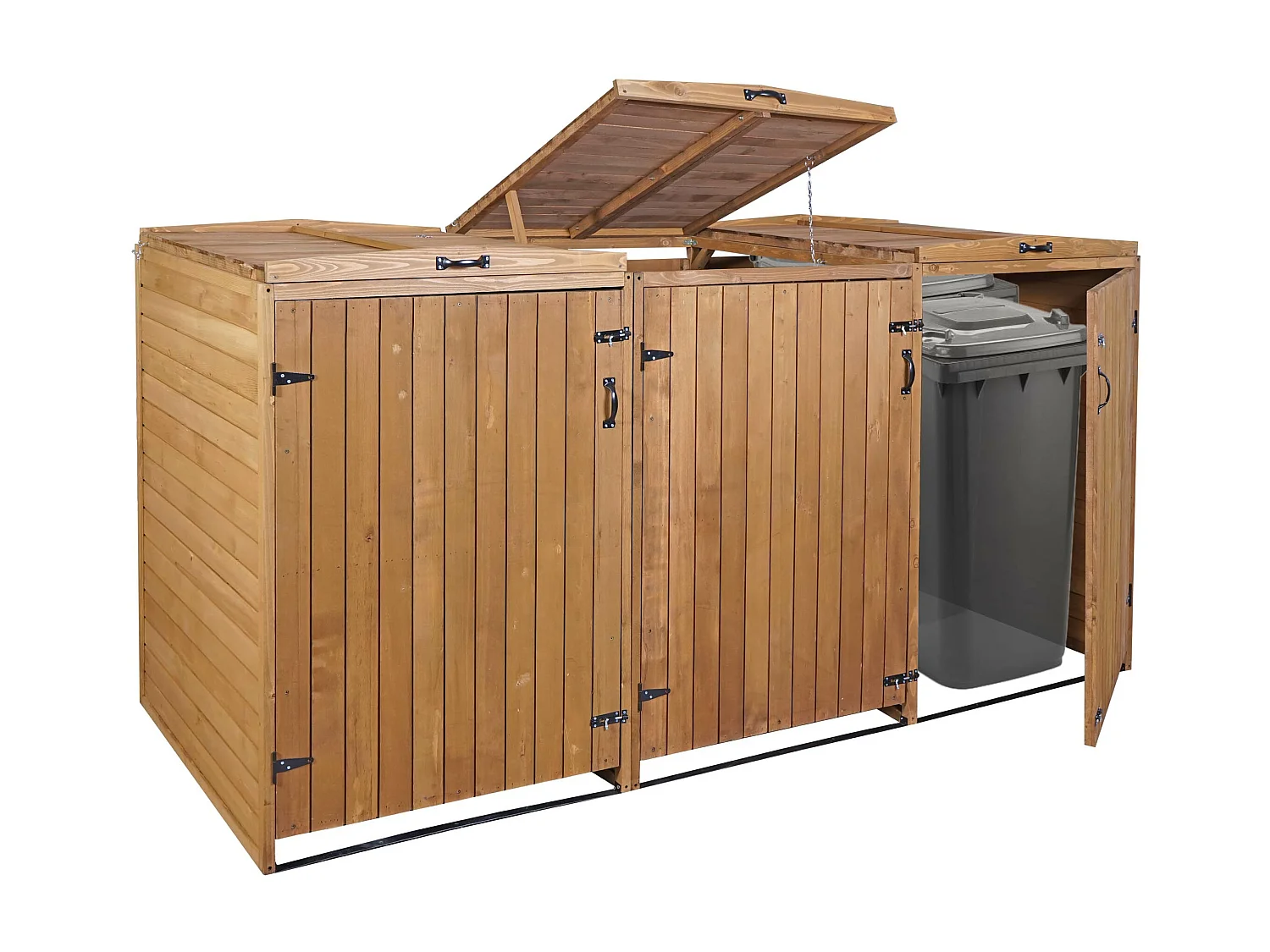 Afvalbakafdekking voor 3/6 afvalbakken MCW-H74,  bruin