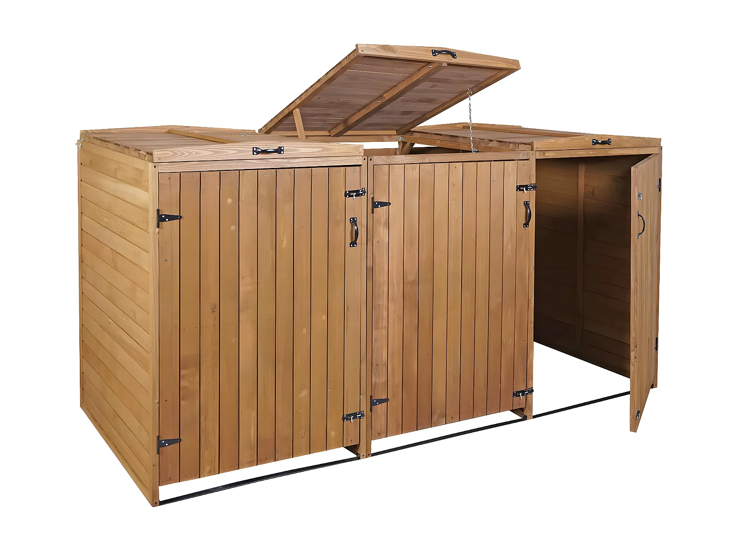 Afvalbakafdekking voor 3/6 afvalbakken MCW-H74,  bruin