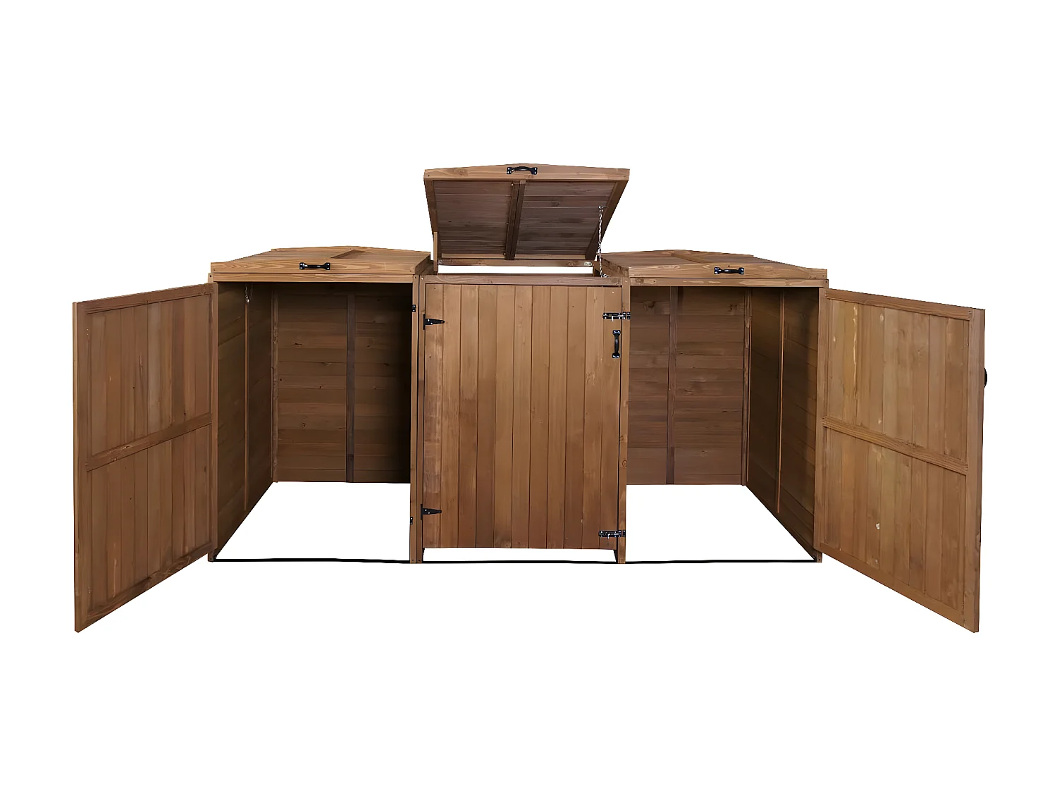 Obudowa z 3/6 pojemnikami na śmieci MCW-H74,  brązowy