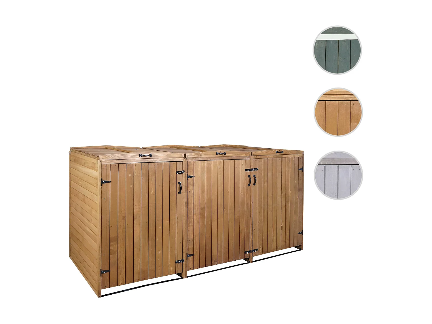 Obudowa z 3/6 pojemnikami na śmieci MCW-H74,  brązowy