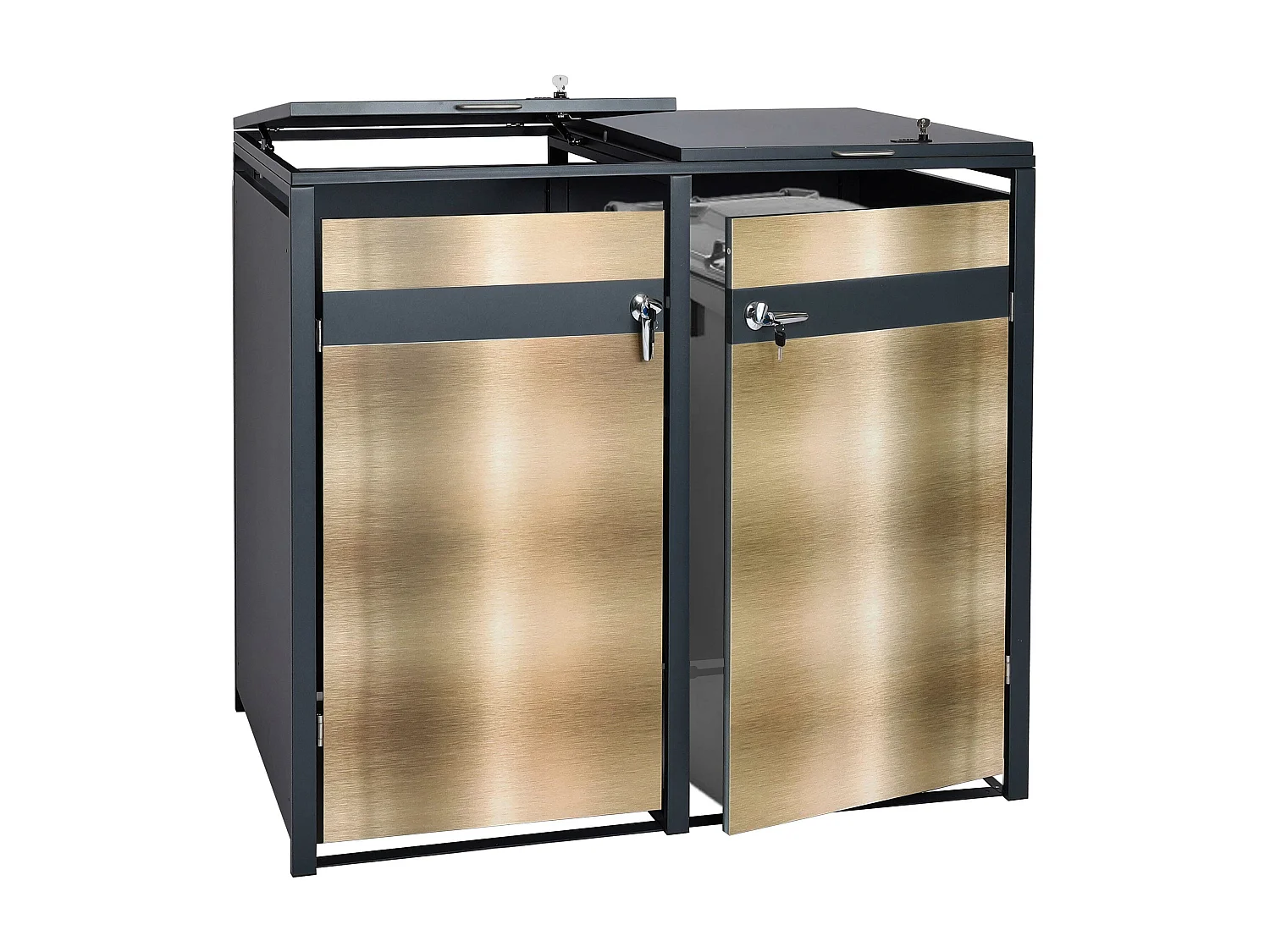 2er Mülltonnenverkleidung MCW-J82, Gold